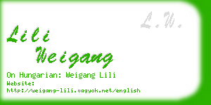 lili weigang business card